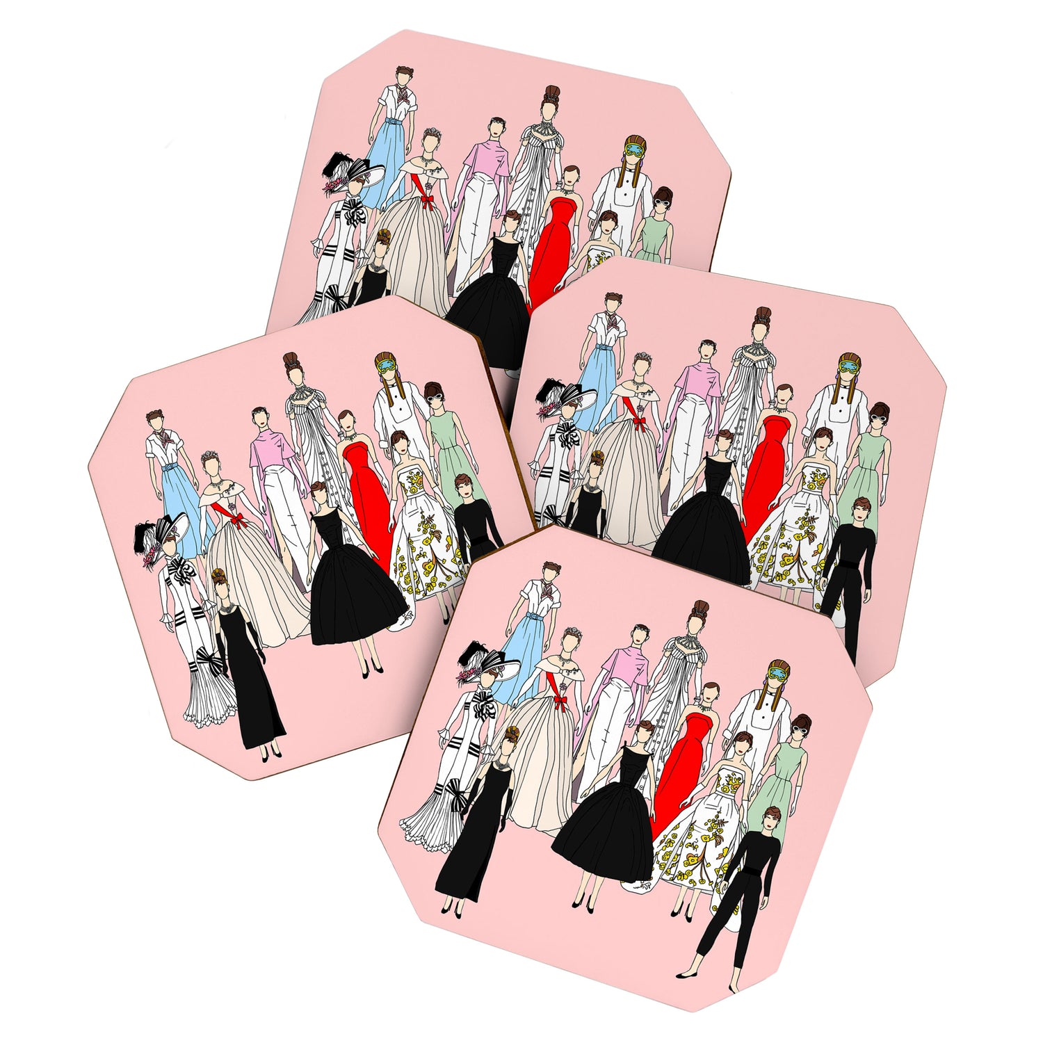 Think Pink Outfits Fashion Audrey Coaster Gallery Image 1