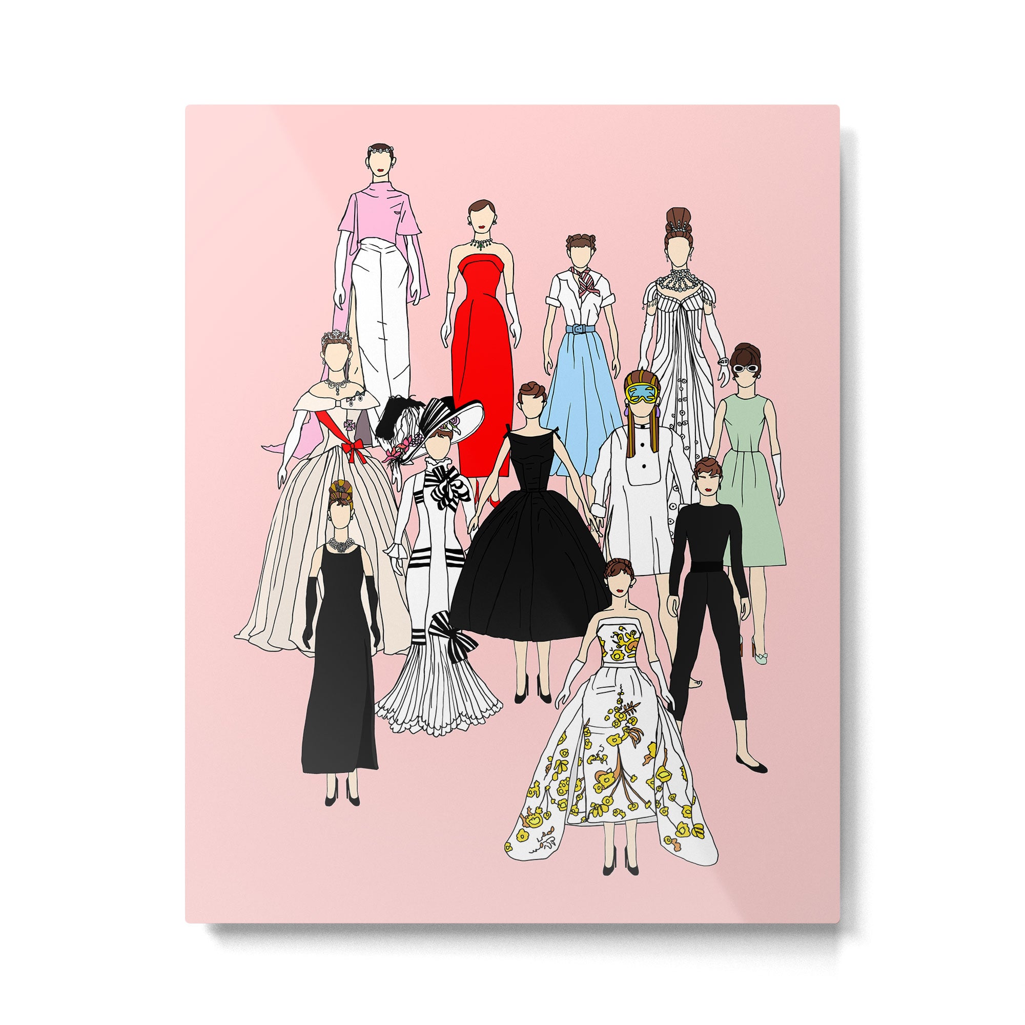 Think Pink Outfits Fashion Audrey Metal Print Gallery Image 6