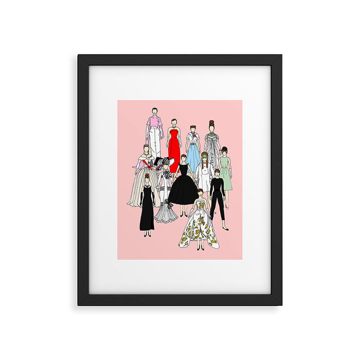 Think Pink Outfits Fashion Audrey Framed Art Print Gallery Image 1