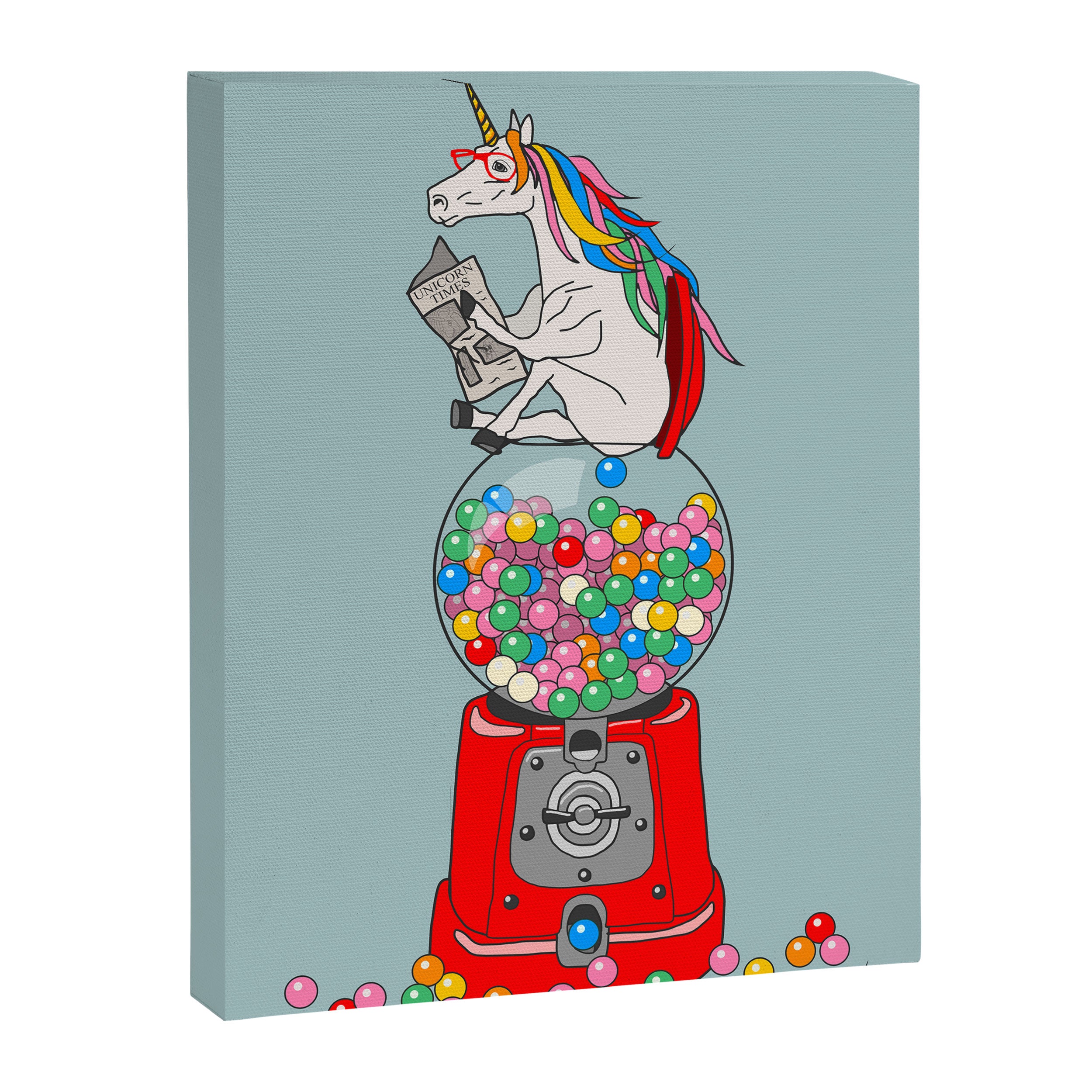 Unicorn Gumball Poop Canvas Print Gallery Image 6