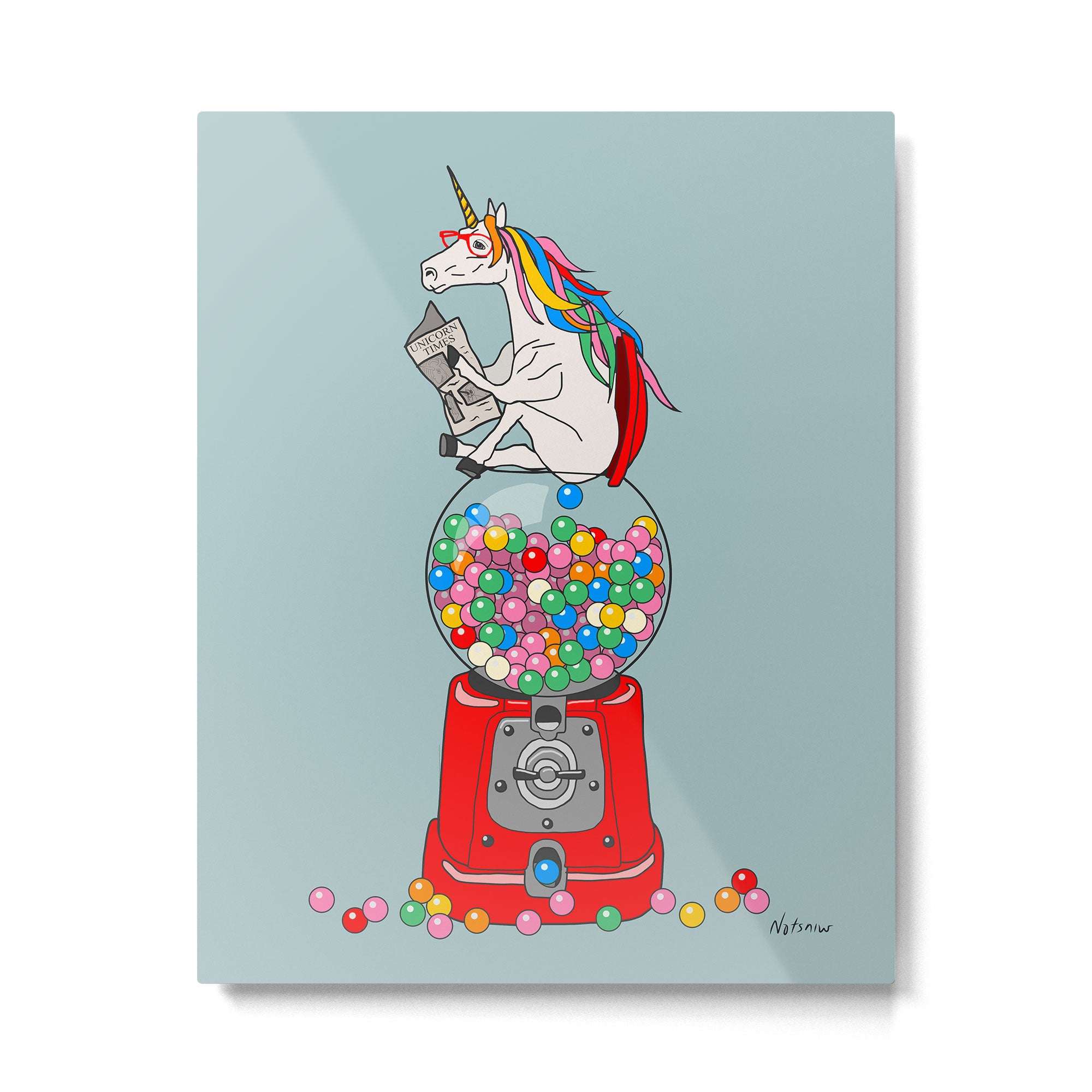 Unicorn Gumball Poop Metal Print Gallery Image 4