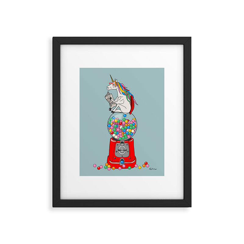 Unicorn Gumball Poop Framed Art Print Gallery Image 5