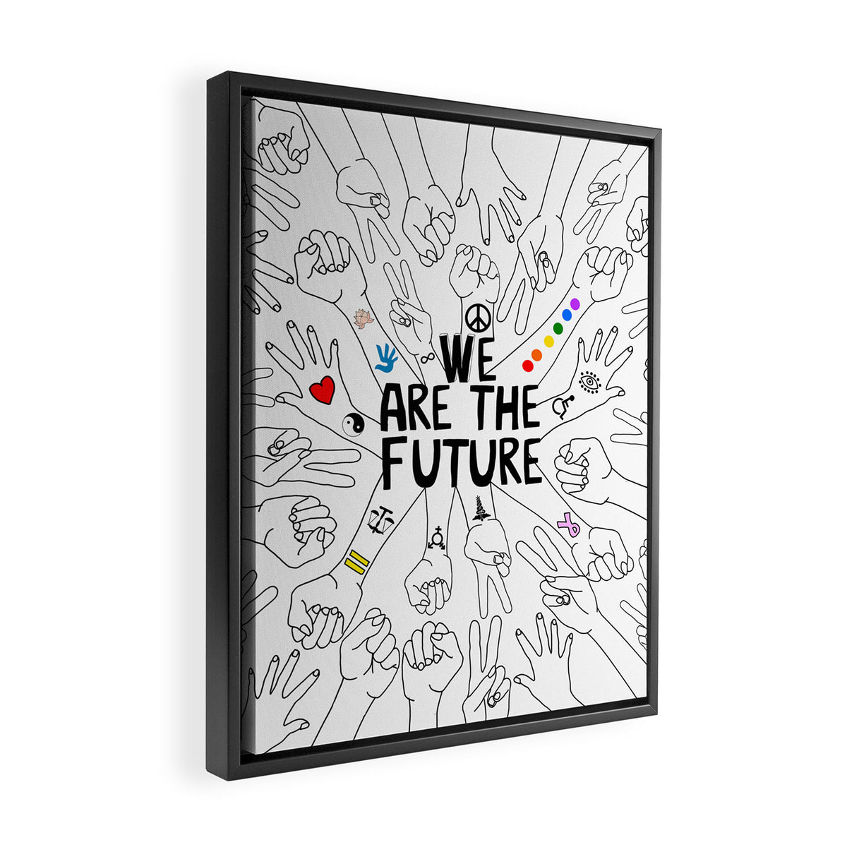 We Are The Future Tattoos Part 1 Framed Canvas Print Gallery Image 2