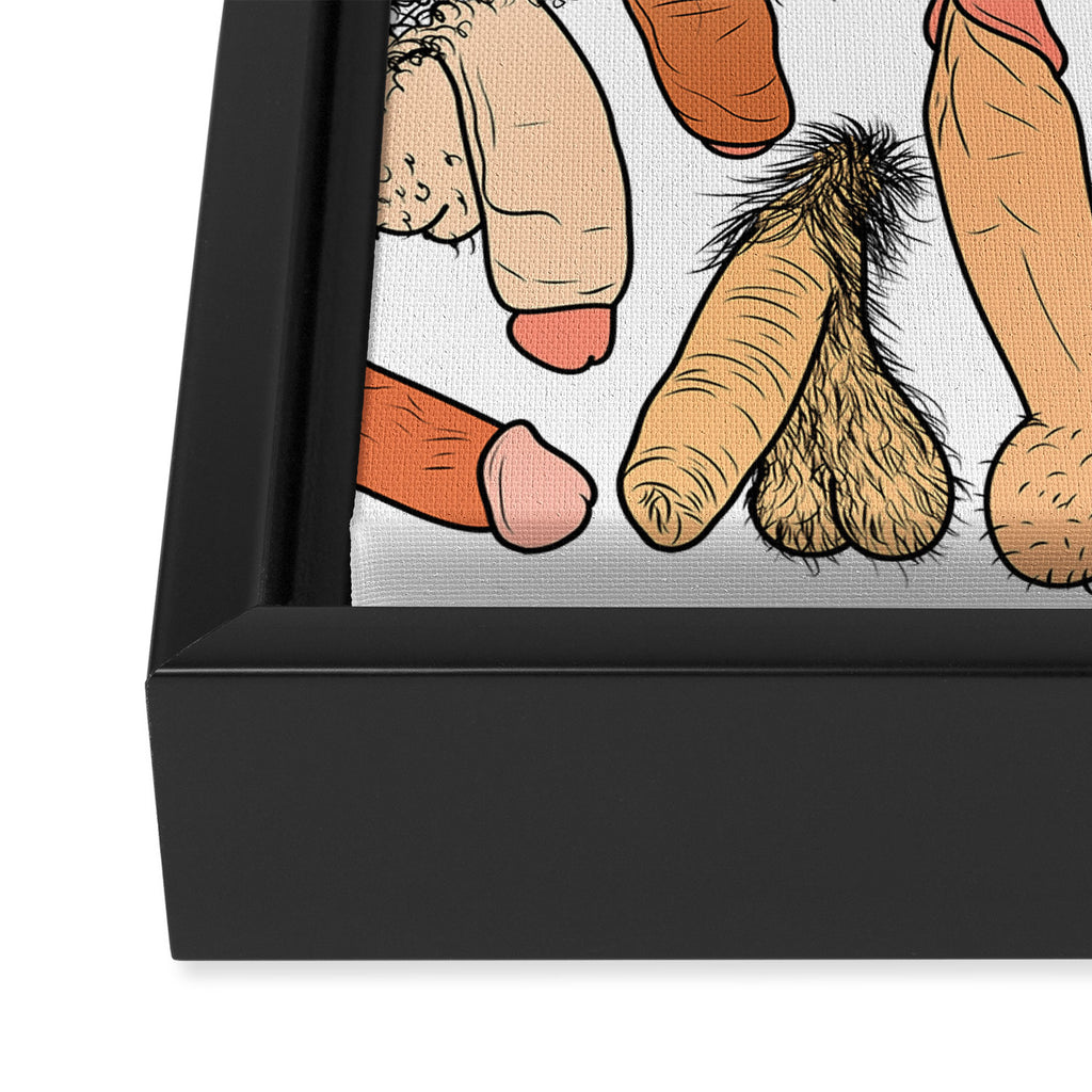 Weenies Peens Schlongs  Framed Canvas Print Gallery Image 3