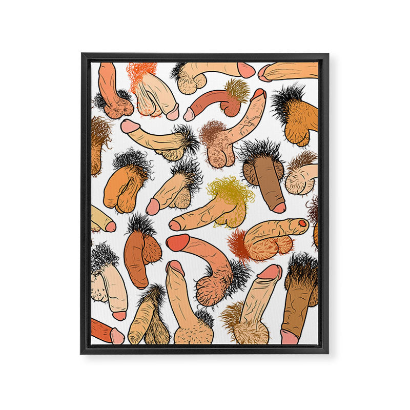 Weenies Peens Schlongs  Framed Canvas Print Gallery Image 8
