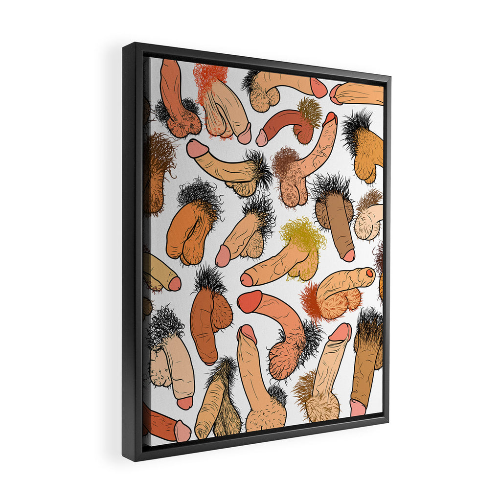 Weenies Peens Schlongs  Framed Canvas Print Gallery Image 2