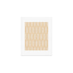 Art Deco Gatsby Geometric Pattern Ivory and Gold Art Print Gallery Image 1