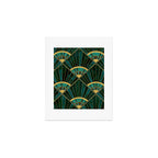Art Deco Real Green Marbled Geometric Pattern Art Print Gallery Image 1