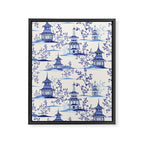 Chinoiserie Pagoda Pattern Framed Canvas Print Gallery Image 8