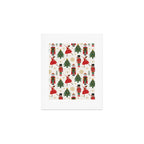 Retro Nutcracker and Ballerina Christmas Pattern Art Print Gallery Image 1