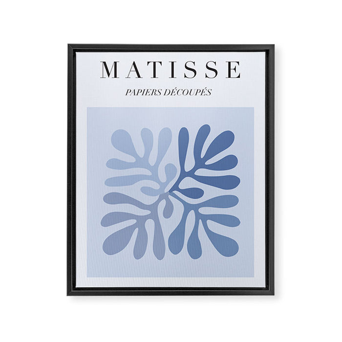 Blue Matisse Exhibition Poster - Light Blue Henri Matisse Cut Outs Vintage Poster Matisse Framed Canvas Print Gallery Image 1