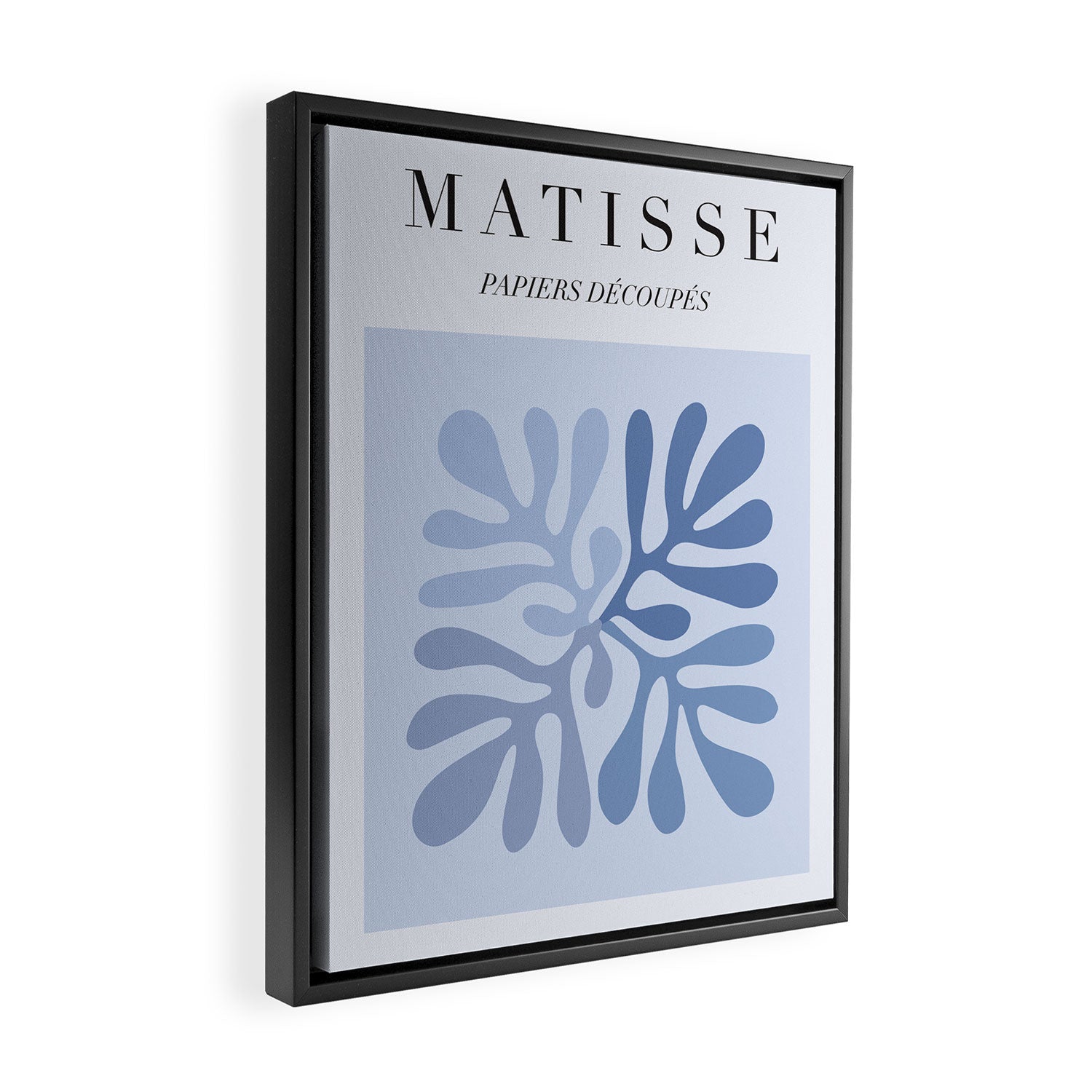 Blue Matisse Exhibition Poster - Light Blue Henri Matisse Cut Outs Vintage Poster Matisse Framed Canvas Print Gallery Image 2