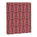 Pink and Brown Botanical Scalloped Art Deco Pattern Canvas Print Gallery Image 8