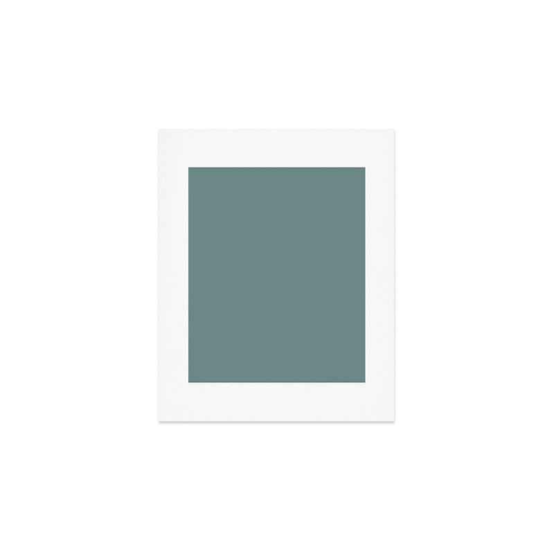AEGEAN TEAL Dusty Solid Color Plain Neutral Earthy Tone  Art Print Gallery Image 1