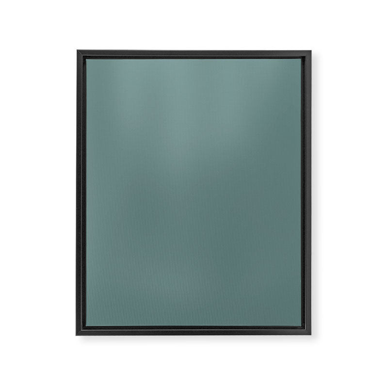 AEGEAN TEAL Dusty Solid Color Plain Neutral Earthy Tone  Framed Canvas Print Gallery Image 8