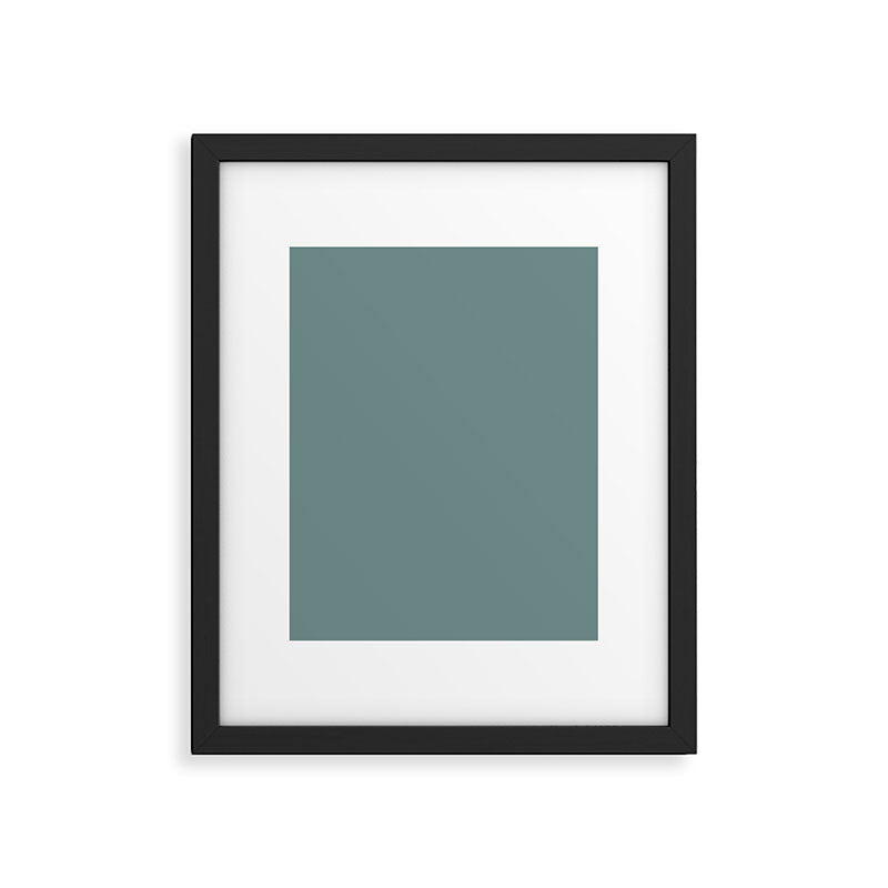 AEGEAN TEAL Dusty Solid Color Plain Neutral Earthy Tone  Framed Art Print Gallery Image 6