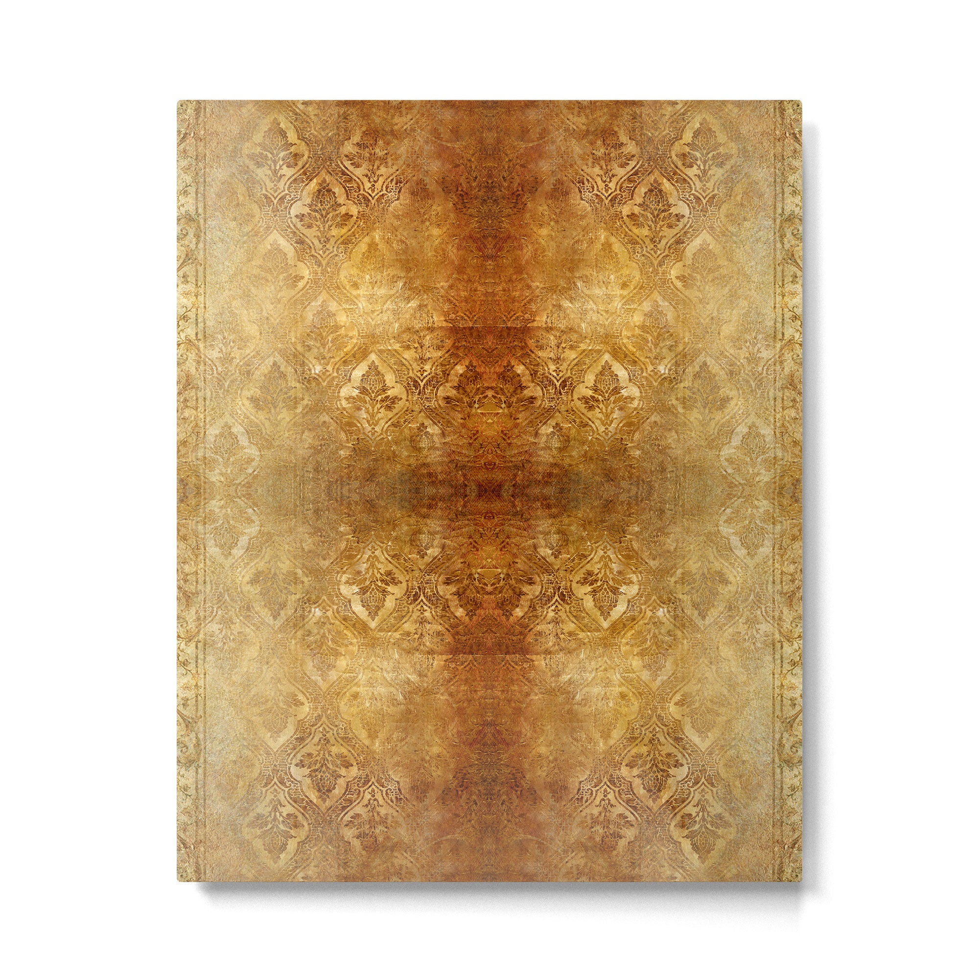 AGED GOLDEN DAMASK Shabby Chic  Metal Print Gallery Image 6