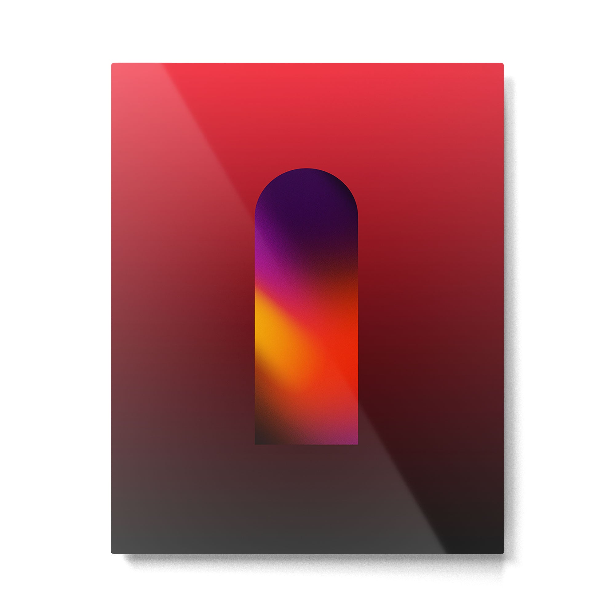 Another Dimension Flash - Ombre Colors Minimalist Modern Abstract Illustration  Metal Print Gallery Image 6