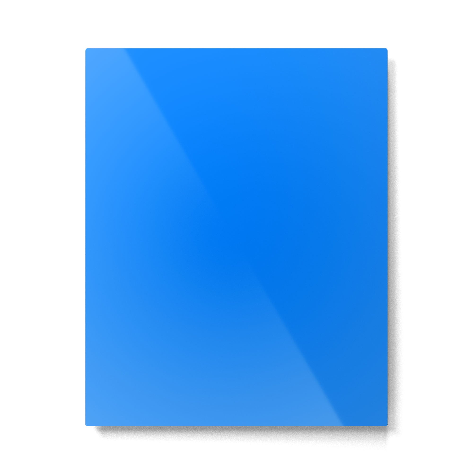 AZURE BRIGHT BLUE SOLID COLOR Plain Dazzling Neon Blue Shade  Metal Print Gallery Image 6