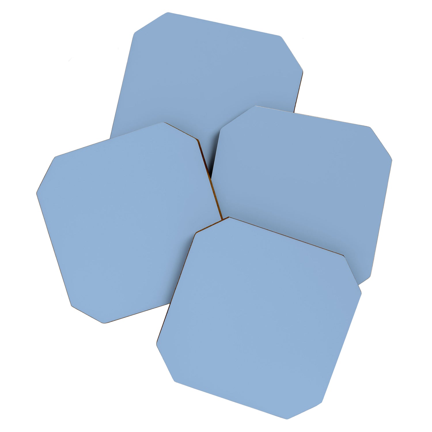Blue Bell light pastel solid color Coaster Gallery Image 1