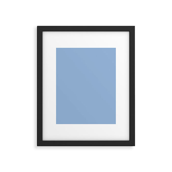 Blue Bell light pastel solid color Framed Art Print Gallery Image 1