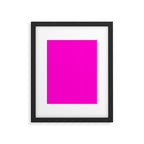 BRIGHT MAGENTA SOLID COLOR Plain Vibrant Hot Pink Shade Framed Art Print Gallery Image 6