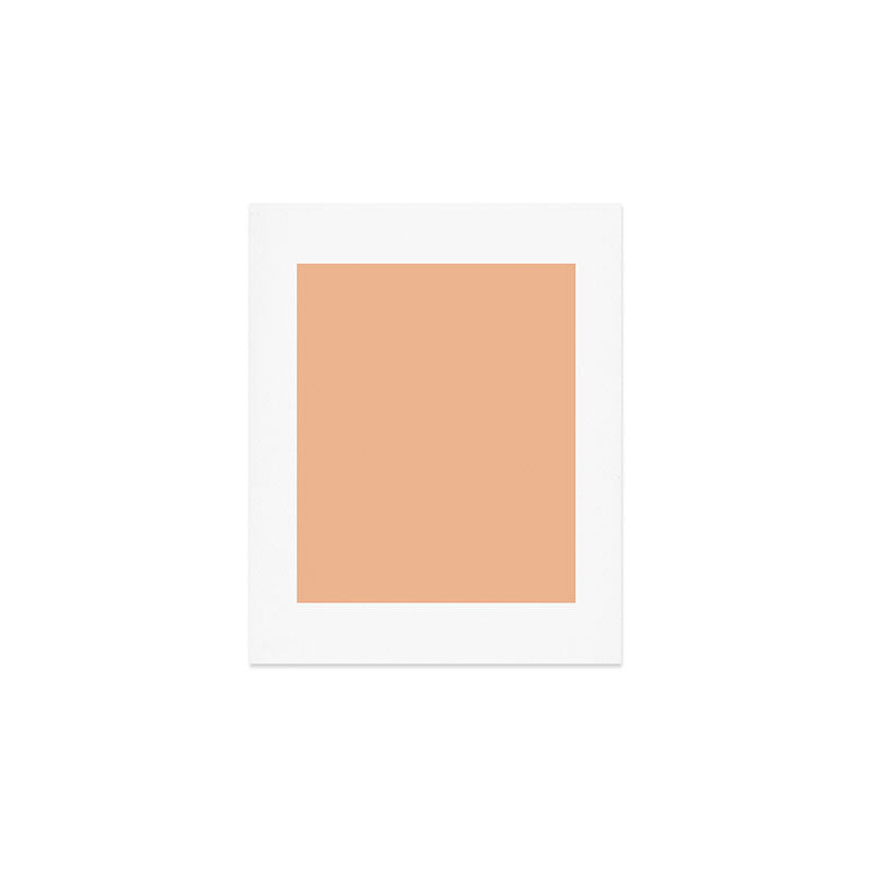 CARAMEL CREAM SOLID COLOR Plain Peach Pastel Shade Art Print Gallery Image 1