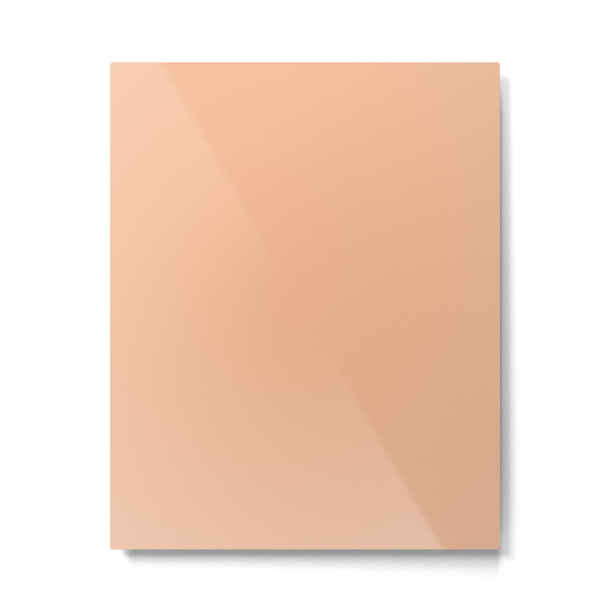 CARAMEL CREAM SOLID COLOR Plain Peach Pastel Shade Metal Print Gallery Image 6