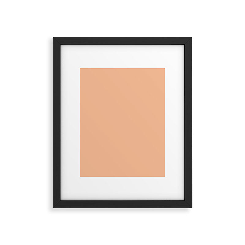 CARAMEL CREAM SOLID COLOR Plain Peach Pastel Shade Framed Art Print Gallery Image 6