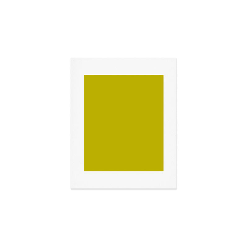 CHARTREUSE Yellowish Green solid color Art Print Gallery Image 1