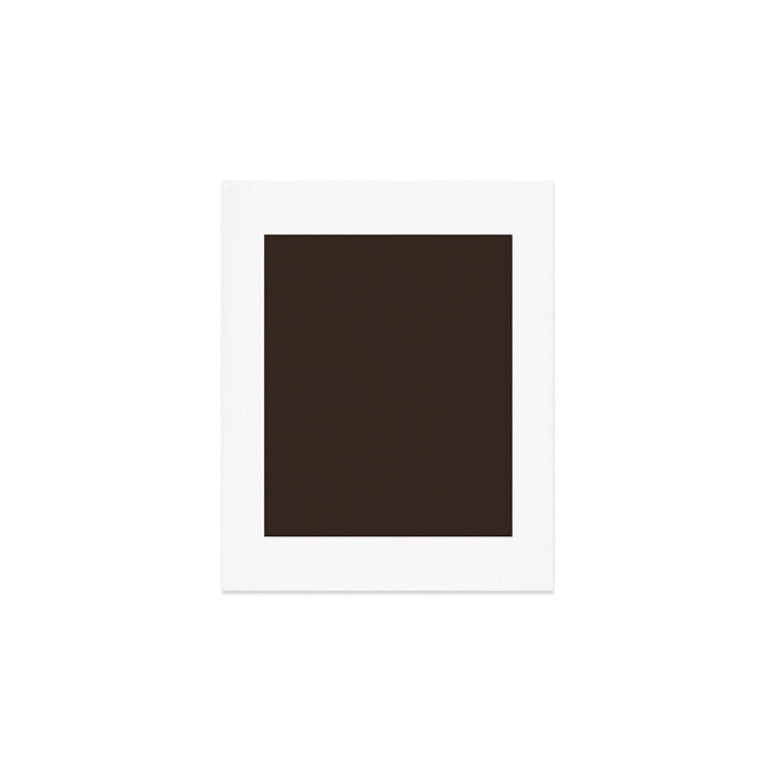 COCOA BROWN SOLID COLOR Dark Chocolate Plain Pattern  Art Print Gallery Image 1