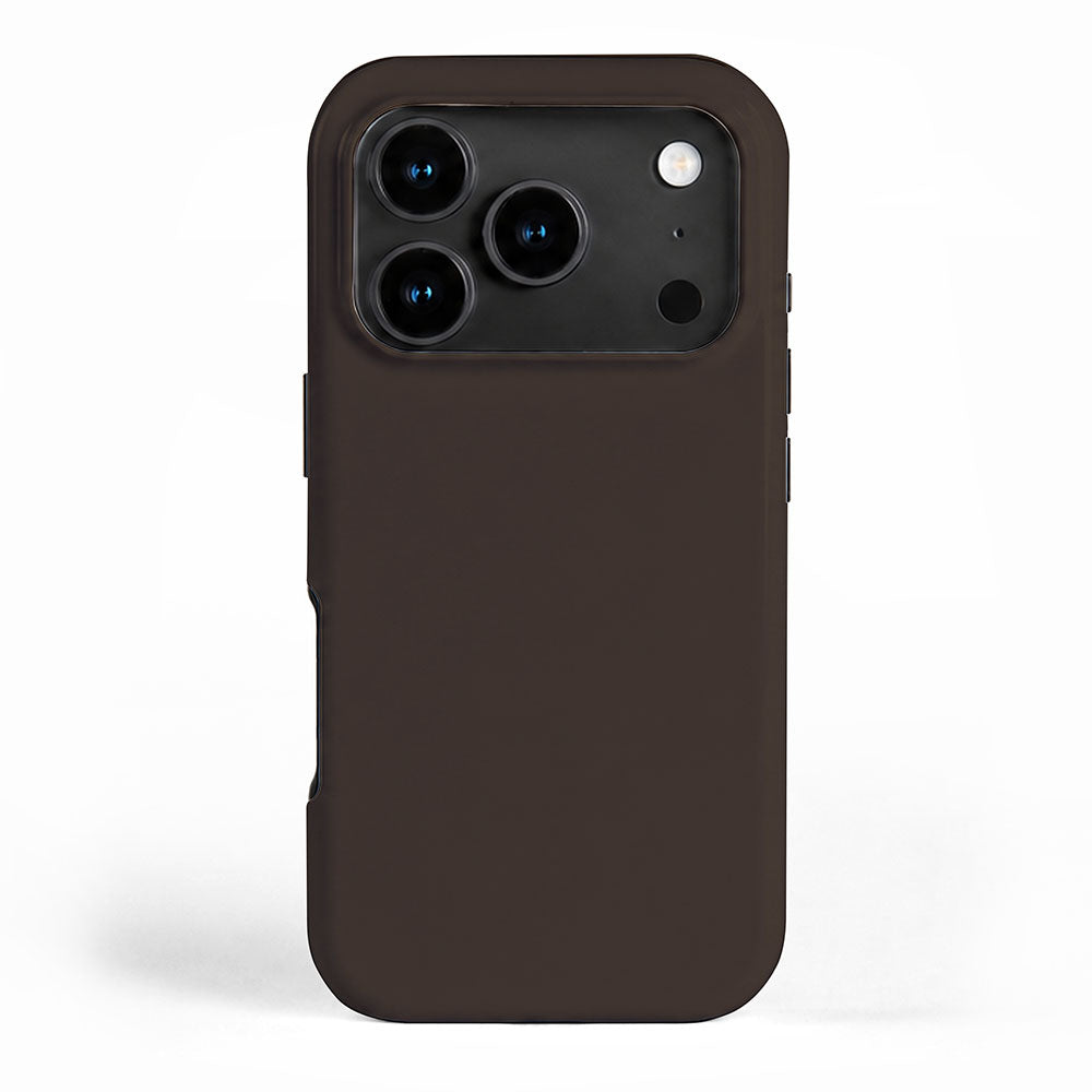 COCOA BROWN SOLID COLOR Dark Chocolate Plain Pattern  iPhone Case Gallery Image 1