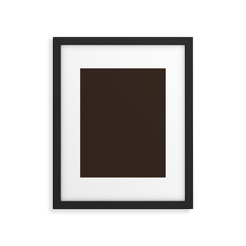 COCOA BROWN SOLID COLOR Dark Chocolate Plain Pattern  Framed Art Print Gallery Image 6