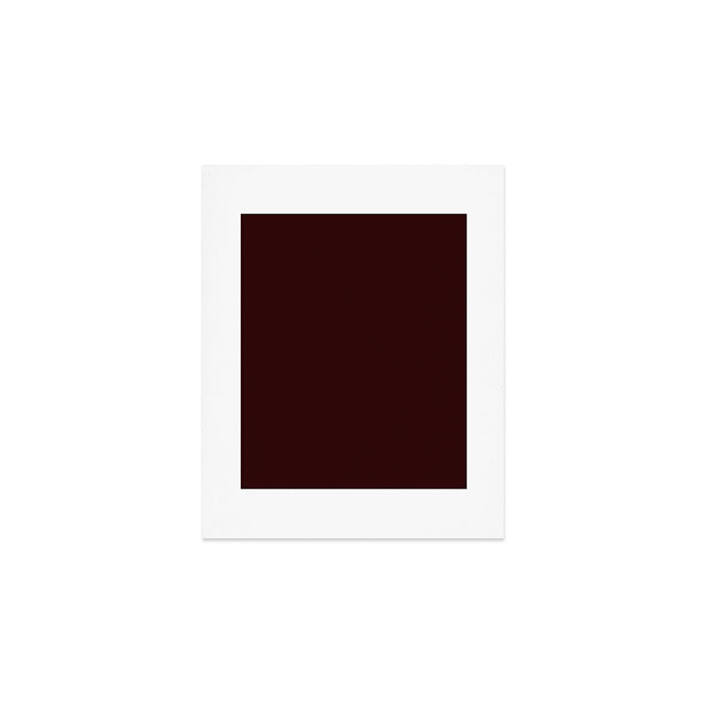 Dark Maroon Broown Solid Color Plain Earth Tone Modern Abstract  Art Print Gallery Image 1