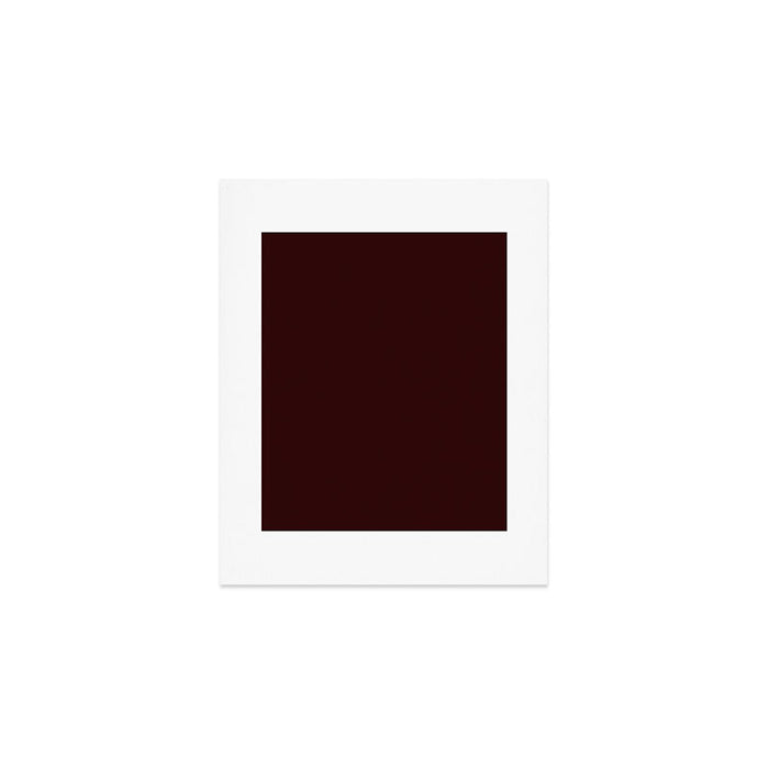 Dark Maroon Broown Solid Color Plain Earth Tone Modern Abstract  Art Print Gallery Image 1