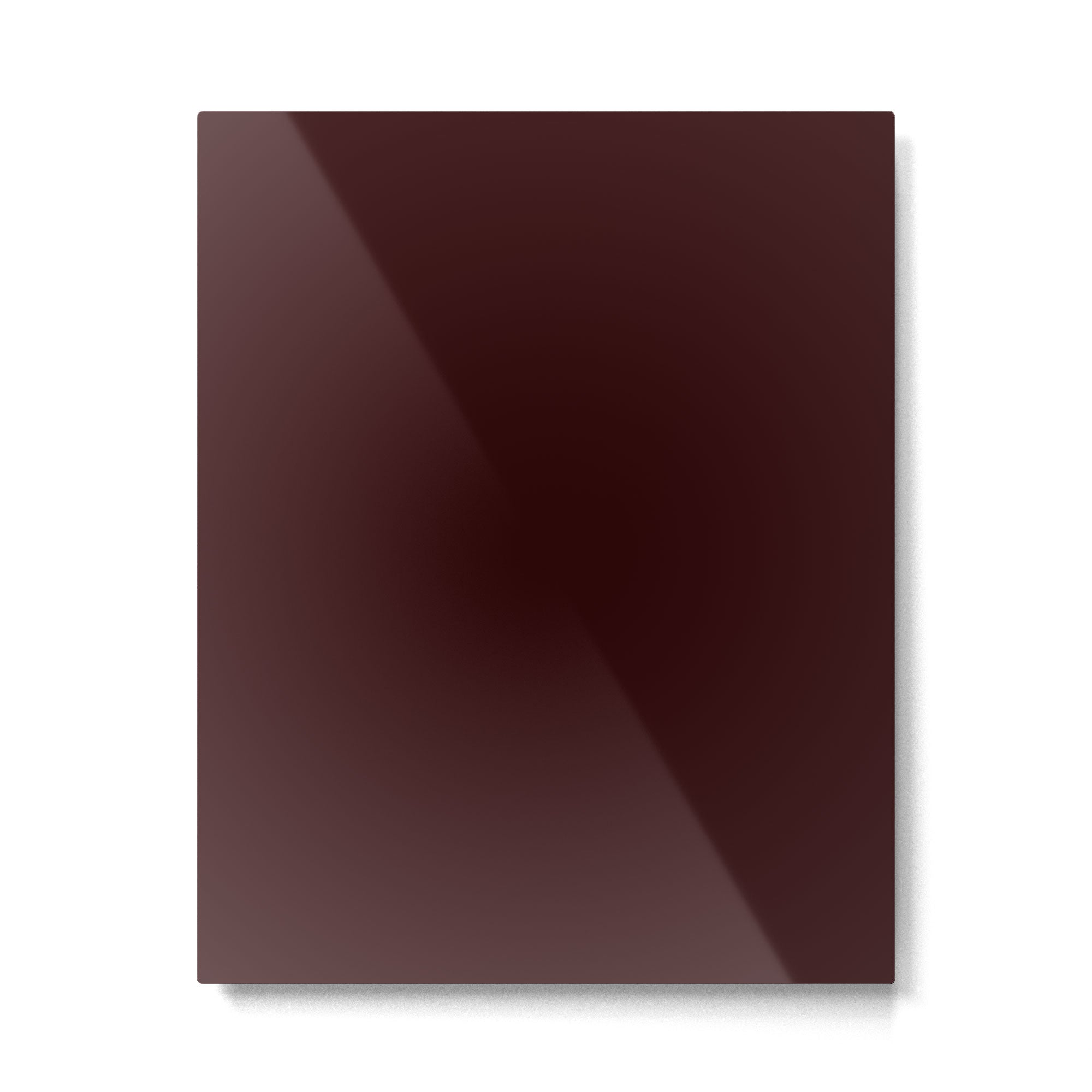 Dark Maroon Broown Solid Color Plain Earth Tone Modern Abstract  Metal Print Gallery Image 6