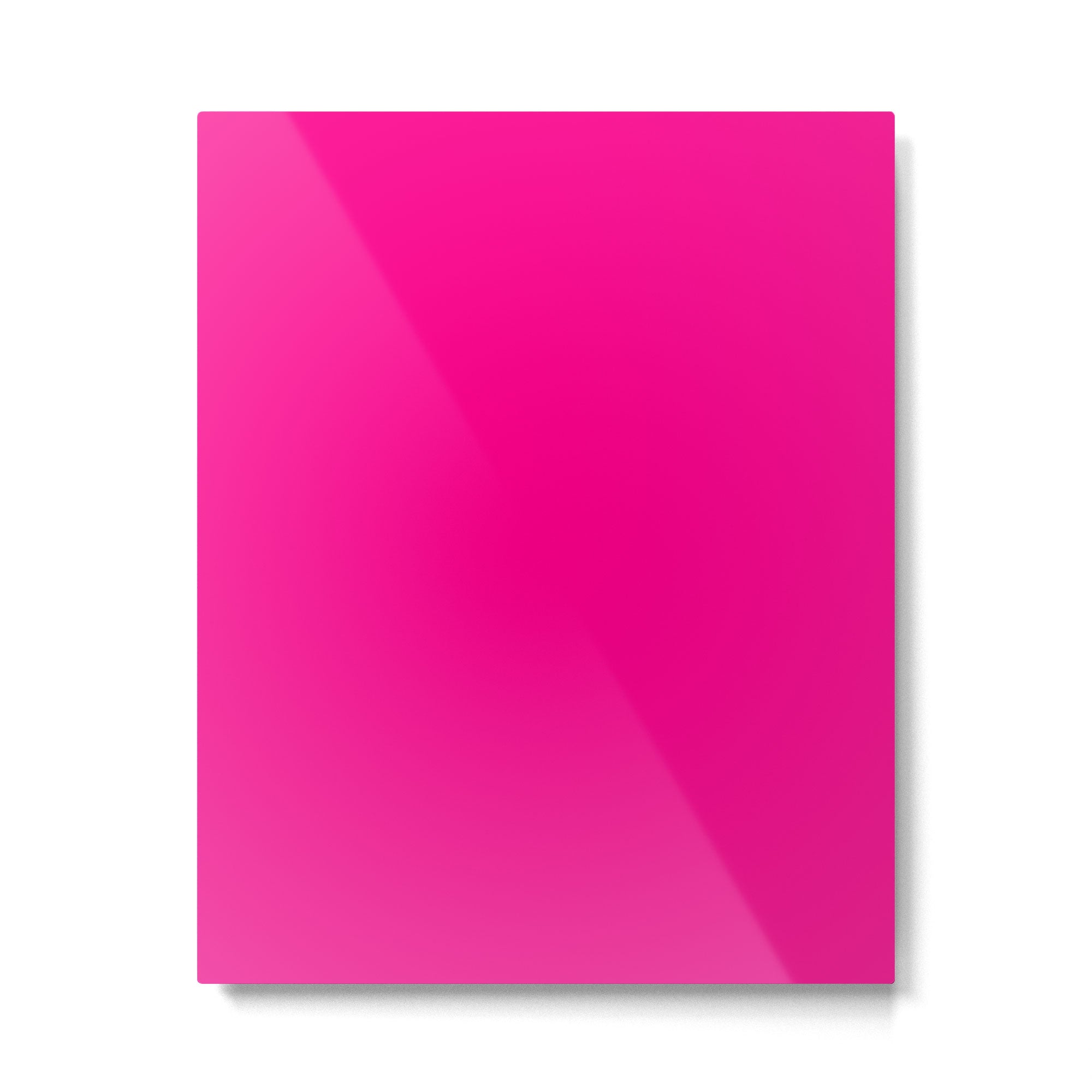 Dazzling  Hot Pink Glowing Neon solid color fluorescent pink shade plain pattern Metal Print Gallery Image 6