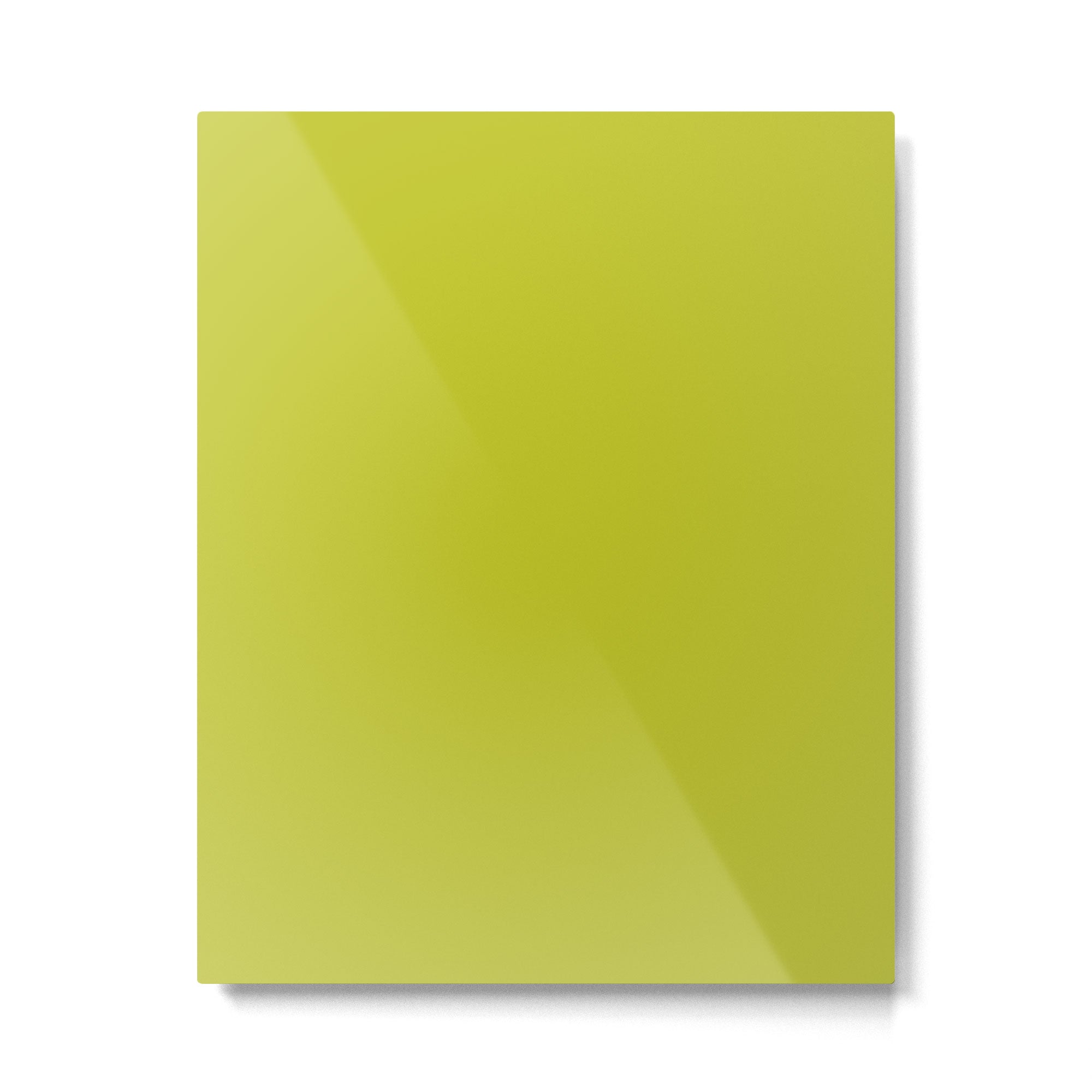 Eccentric Lime Solid Color Plain Yellowish Green Shade Modern Abstract Metal Print Gallery Image 6