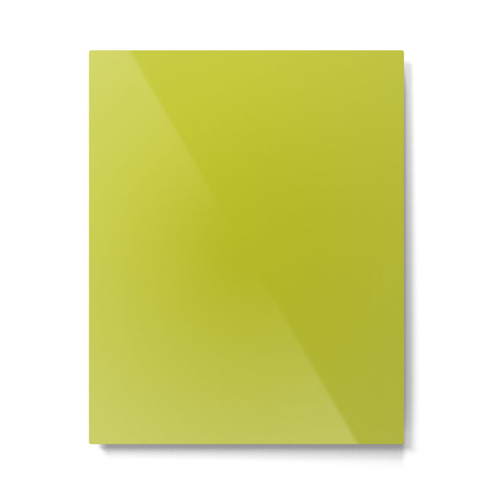 Eccentric Lime Solid Color Plain Yellowish Green Shade Modern Abstract Metal Print Gallery Image 1
