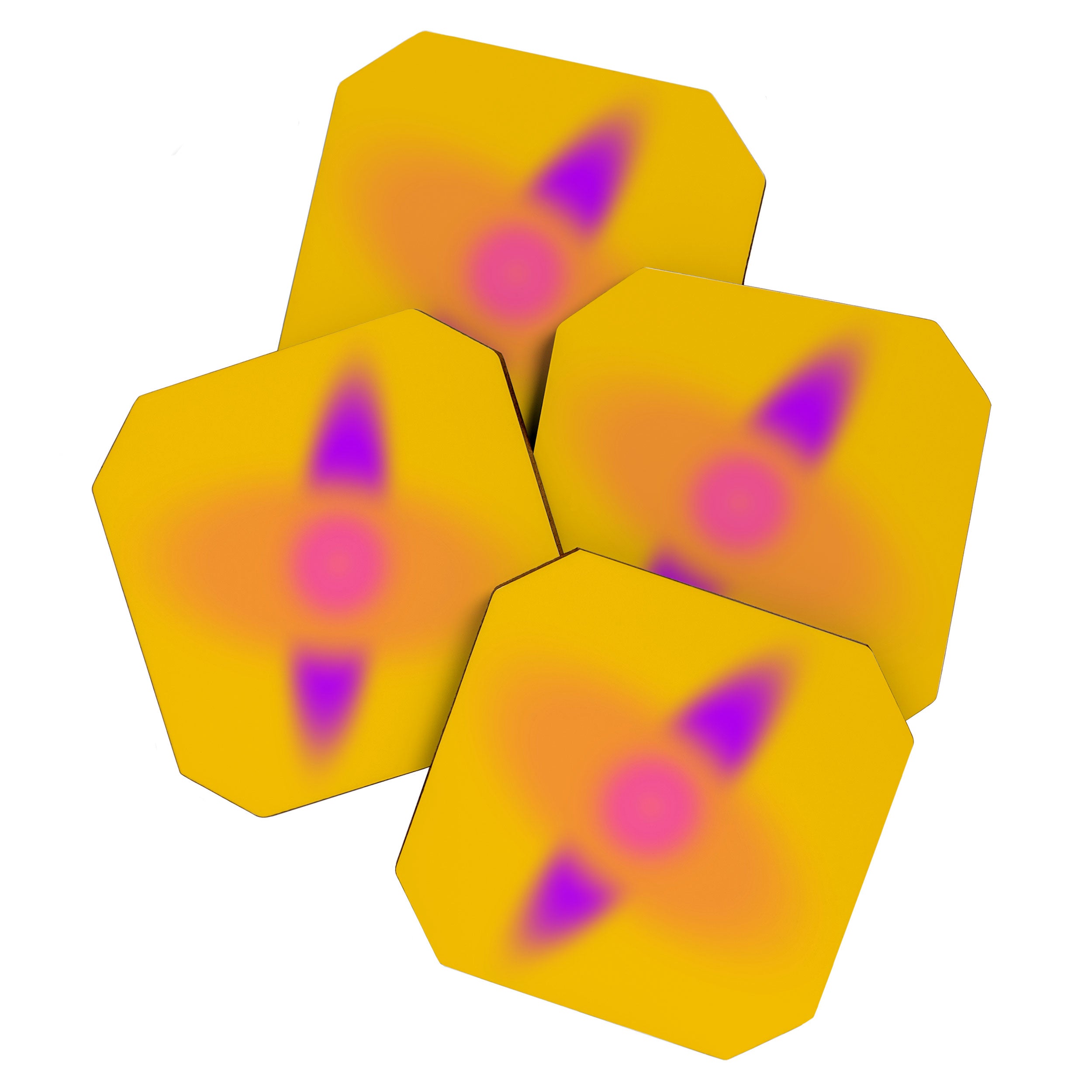 Fuzzy Lights Modern Abastract Illustration  Coaster Gallery Image 1