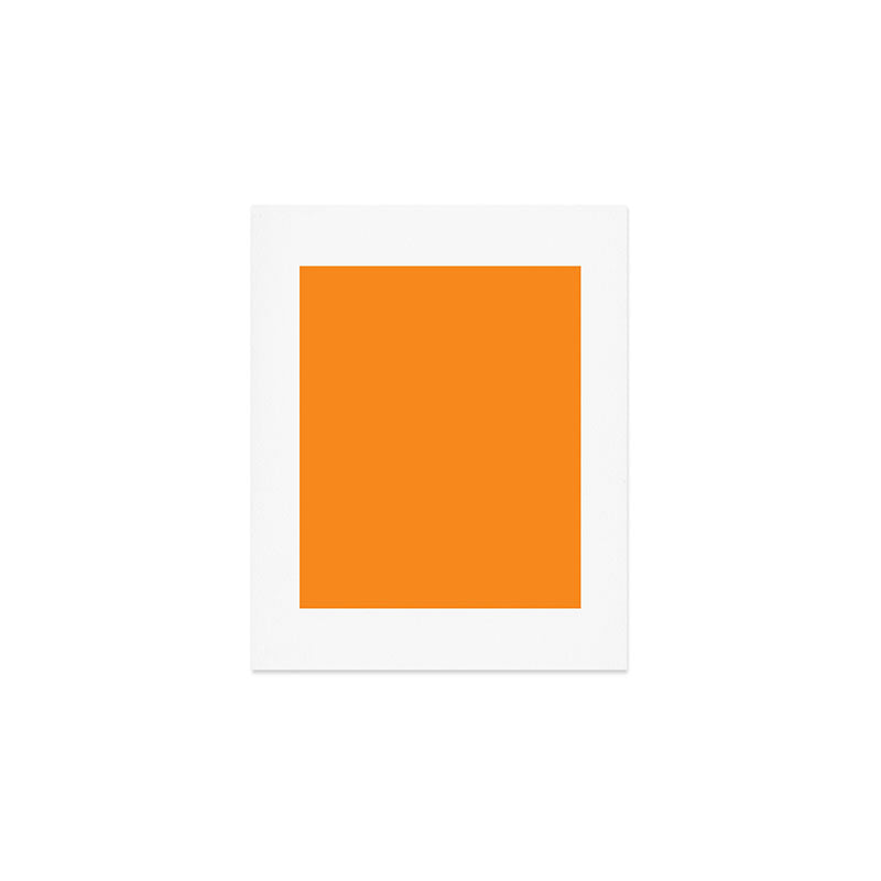 GOLD FISH Solid Color Plain Bright Orange Shade Art Print Gallery Image 1