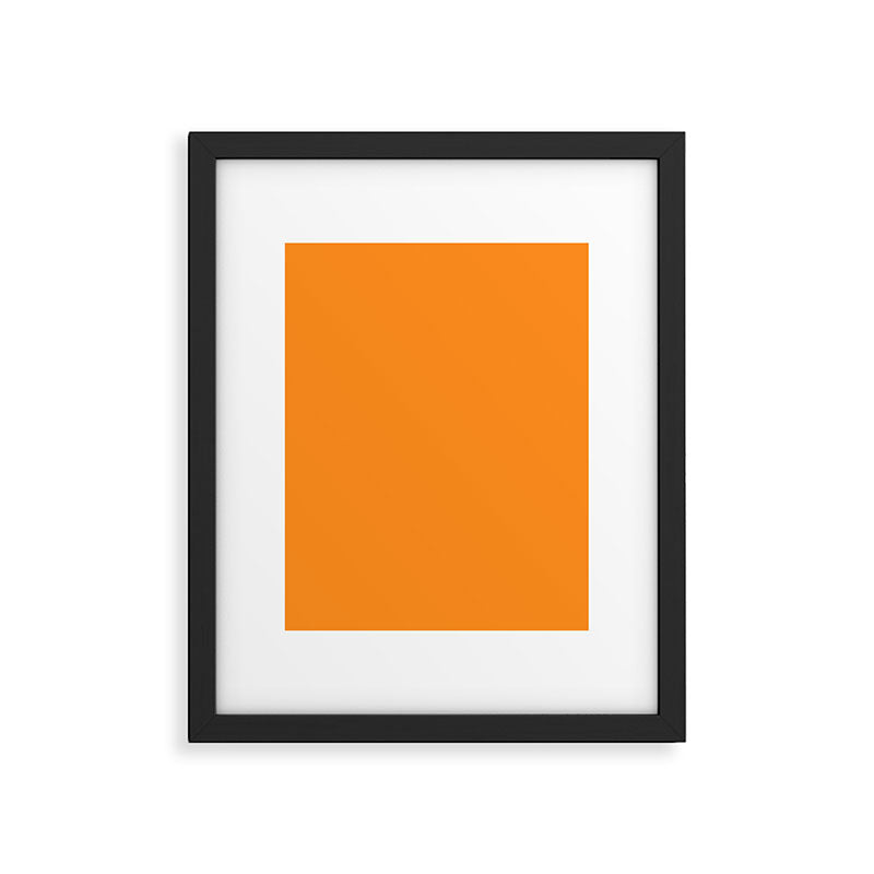 GOLD FISH Solid Color Plain Bright Orange Shade Framed Art Print Gallery Image 6