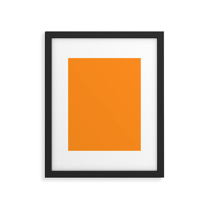 GOLD FISH Solid Color Plain Bright Orange Shade Framed Art Print Gallery Image 1