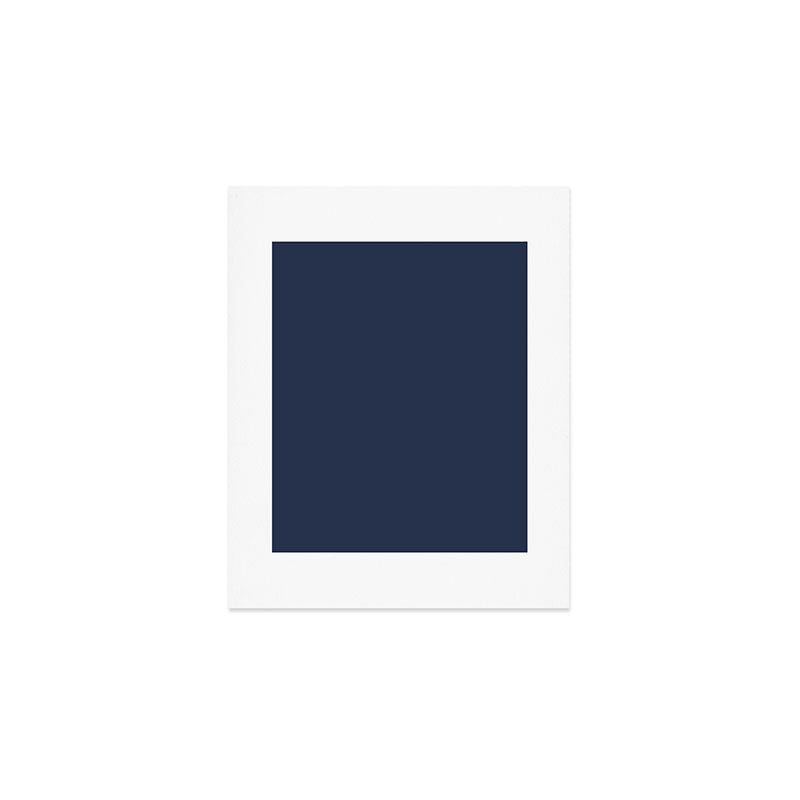 INDIGO BLUE Deep Navy solid color Art Print Gallery Image 1