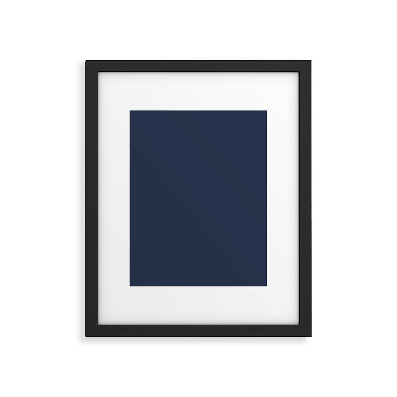 INDIGO BLUE Deep Navy solid color Framed Art Print Gallery Image 6