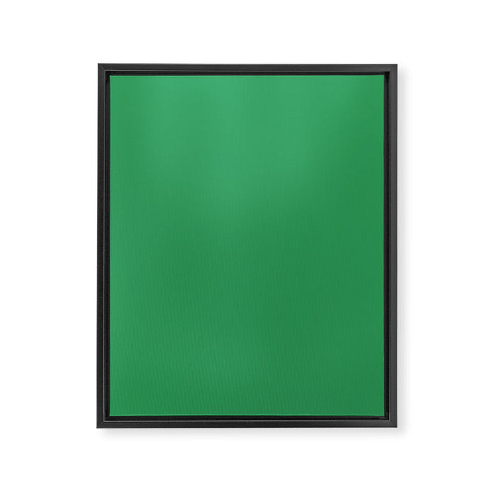 KELLY GREEN SOLID COLOR Framed Canvas Print Gallery Image 1