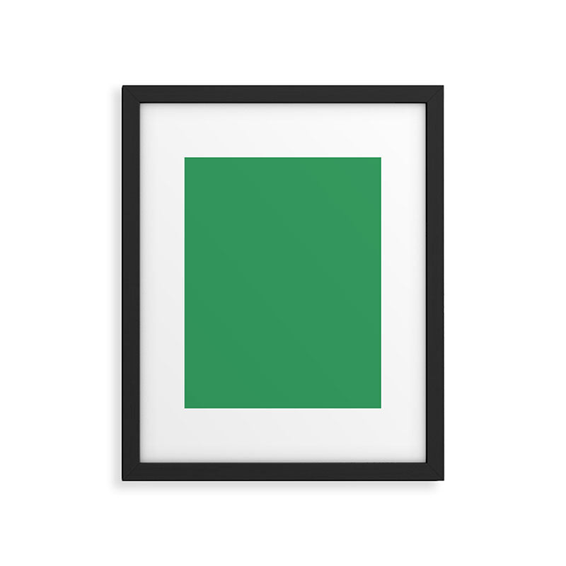 KELLY GREEN SOLID COLOR Framed Art Print Gallery Image 6