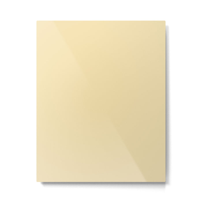 Lantern Light soft pastel creamy yellow solid color modern abstract pattern Metal Print Gallery Image 1