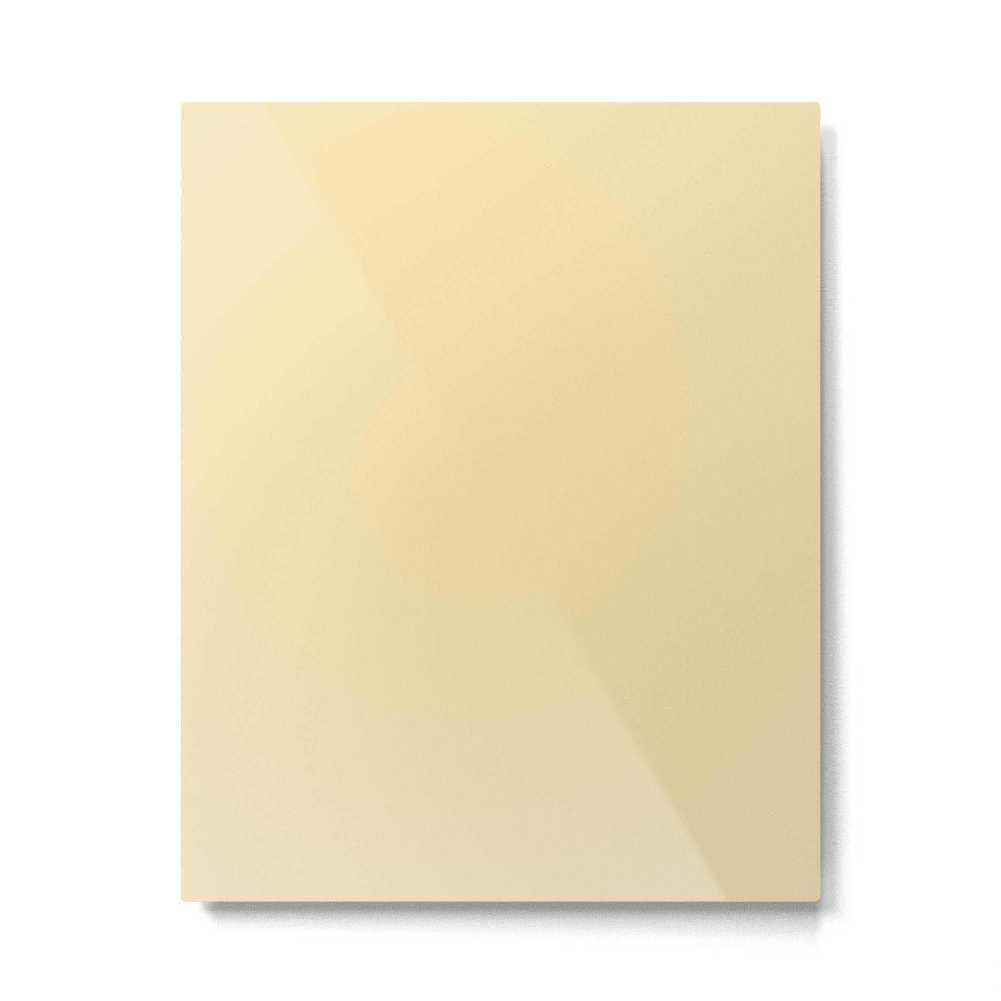 Lantern Light soft pastel creamy yellow solid color modern abstract pattern Metal Print Gallery Image 6