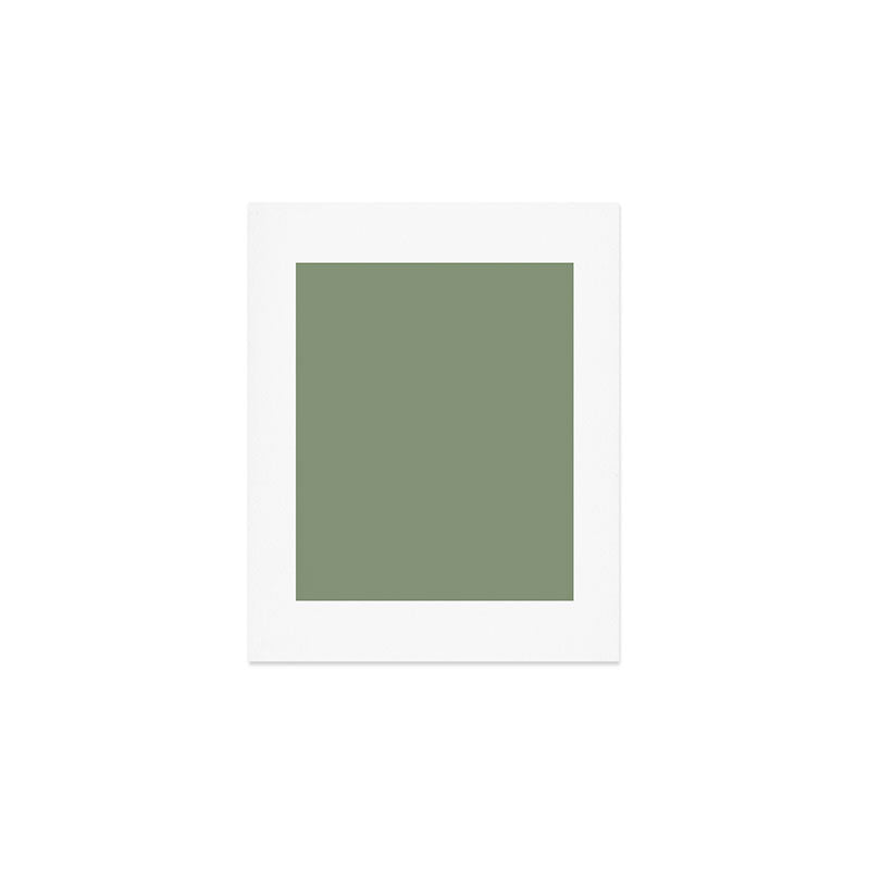 LAUREL TREE SOLID COLOR Plain Muted Green Shade Art Print Gallery Image 1